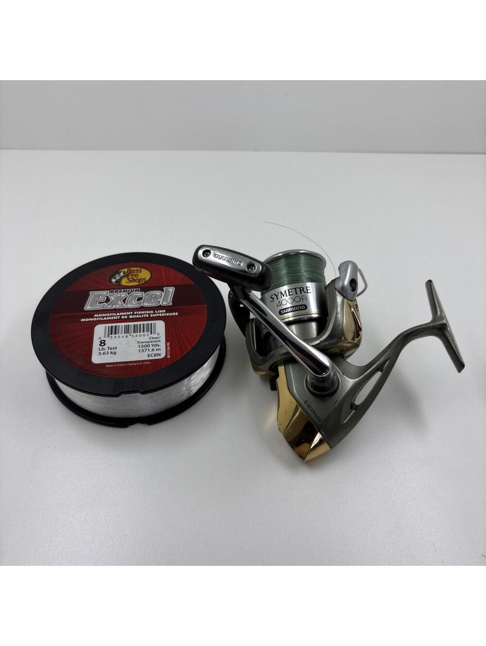 Shimano Symetre Spinning Fishing Reel 4000FI With 8 Lb Line